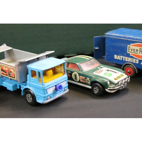 1253 - Over 35 mid 20th C onwards play worn diecast models to include Matchbox & Dinky, featuring Dinky Sup... 