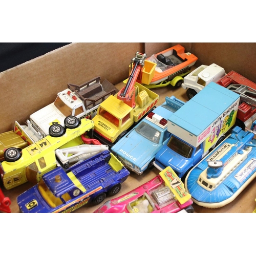 1253 - Over 35 mid 20th C onwards play worn diecast models to include Matchbox & Dinky, featuring Dinky Sup... 