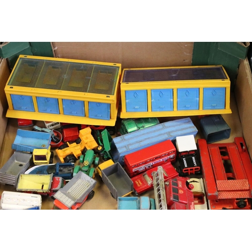 1255 - Around 140 play worn diecast models, mainly mid 20th C examples, to include Matchbox, Lone Star, Din... 