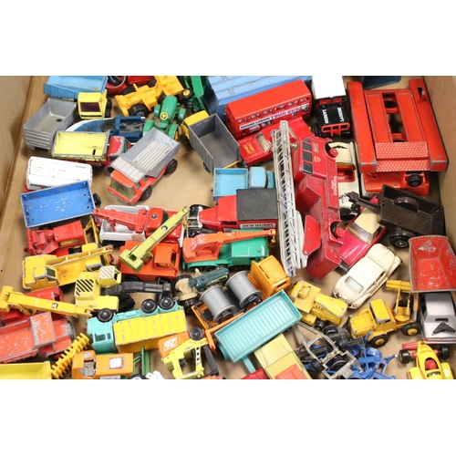 1255 - Around 140 play worn diecast models, mainly mid 20th C examples, to include Matchbox, Lone Star, Din... 