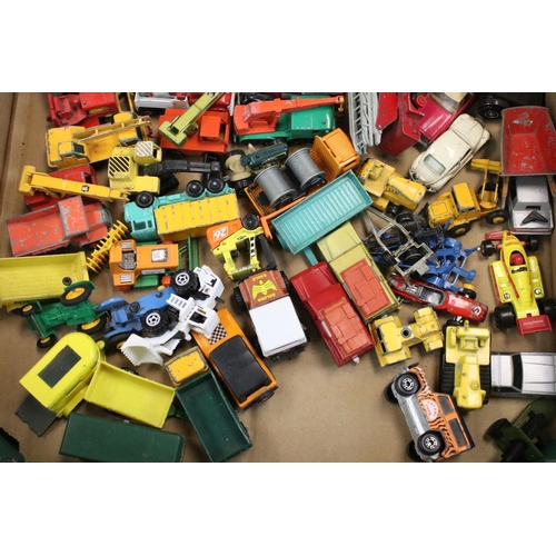 1255 - Around 140 play worn diecast models, mainly mid 20th C examples, to include Matchbox, Lone Star, Din... 