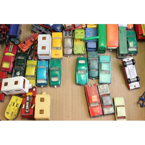 1255 - Around 140 play worn diecast models, mainly mid 20th C examples, to include Matchbox, Lone Star, Din... 