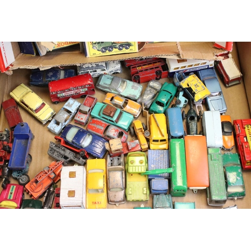 1255 - Around 140 play worn diecast models, mainly mid 20th C examples, to include Matchbox, Lone Star, Din... 