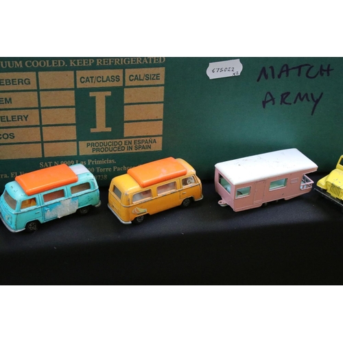 1255 - Around 140 play worn diecast models, mainly mid 20th C examples, to include Matchbox, Lone Star, Din... 