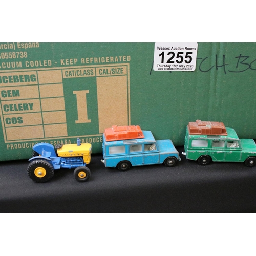 1255 - Around 140 play worn diecast models, mainly mid 20th C examples, to include Matchbox, Lone Star, Din... 