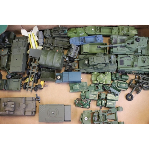 1258 - Around 45 mid 20th C onwards military diecast models to include Corgi, Crescent, Budgie, Solido, Mat... 