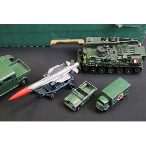 1258 - Around 45 mid 20th C onwards military diecast models to include Corgi, Crescent, Budgie, Solido, Mat... 