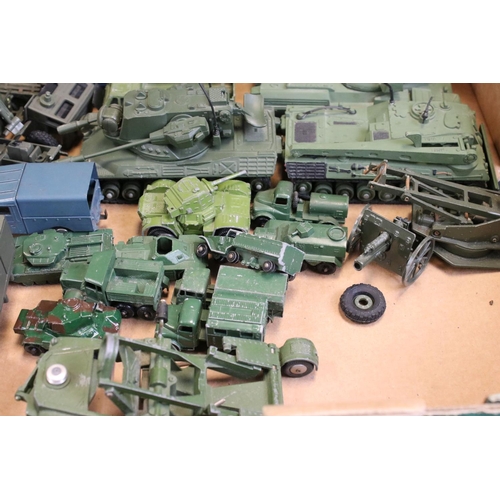 1258 - Around 45 mid 20th C onwards military diecast models to include Corgi, Crescent, Budgie, Solido, Mat... 