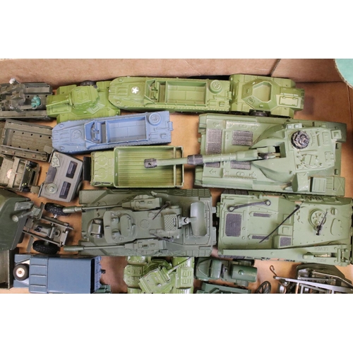 1258 - Around 45 mid 20th C onwards military diecast models to include Corgi, Crescent, Budgie, Solido, Mat... 