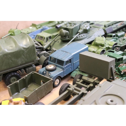 1258 - Around 45 mid 20th C onwards military diecast models to include Corgi, Crescent, Budgie, Solido, Mat... 