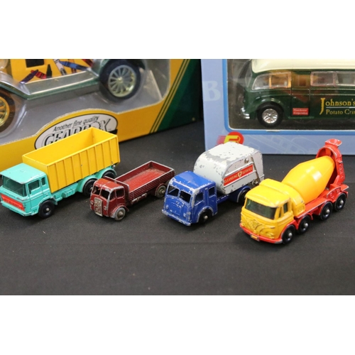 1262 - Quantity of play worn mid 20th C onwards diecast models to include Matchbox, Dinky, Corgi etc plus a... 