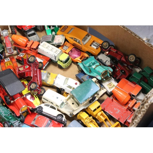 1262 - Quantity of play worn mid 20th C onwards diecast models to include Matchbox, Dinky, Corgi etc plus a... 