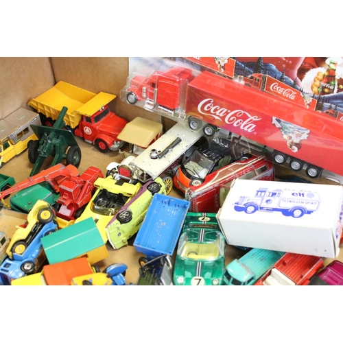 1262 - Quantity of play worn mid 20th C onwards diecast models to include Matchbox, Dinky, Corgi etc plus a... 