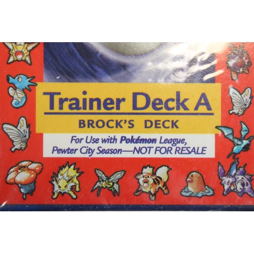 1417 - Pokémon Trading Cards - Sealed & unopened Wizards Of The Coast Pokemon Trainer Deck A Brock's Deck, ... 