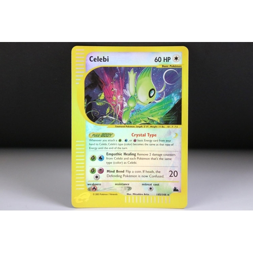 1423 - Pokémon Trading Cards - Pokemon Skyridge Celebi 145/144 Reverse Holo card, ex