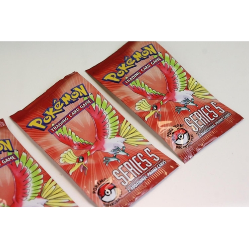 1431 - Pokémon Trading Cards - Four pokemon POP Series 5 Booster Packs, heavy bending to cards