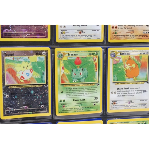 1464 - Pokémon Trading Cards - Complete Pokemon Southern Islands Collection cards, some bending to cards bu... 