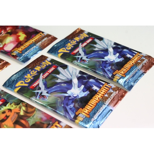 1486 - Pokémon Trading Cards - Seven Pokemon sealed HS Triumphant Booster Packs