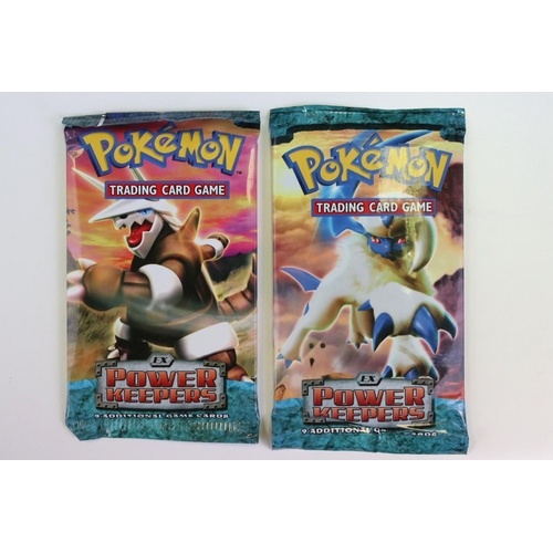 1491 - Pokémon Trading Cards - Seven Pokemon EX Power Keepers Booster Packs, slight bend to packs