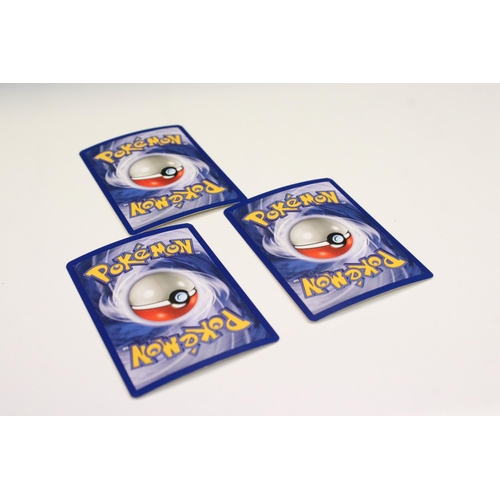 1495 - Pokémon Trading Cards - Three Wizards Of The Coast Pokemon Aerodactyl Fossil First Edition Pre Relea... 