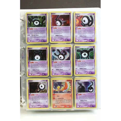 1513 - Pokémon Trading Cards - Near Complete Pokemon EX Unseen Forces card Set including Entei Star 113/115... 