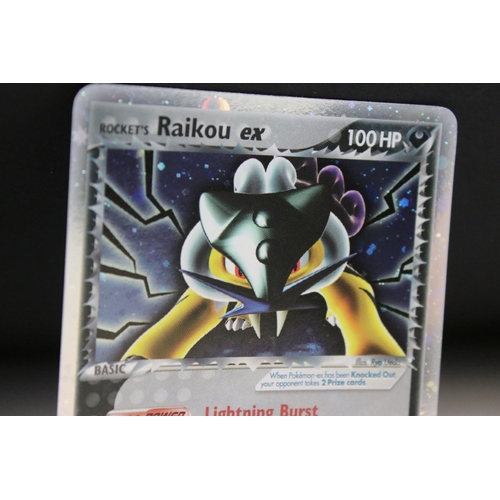 1521 - Pokémon Trading Cards - Pokemon EX Deoxys Secret Rare Rocket's Raikou EX 108/107 card, ex