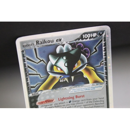 1524 - Pokémon Trading Cards - Pokemon EX Deoxys Secret Rare Rocket's Raikou EX 108/107 card, ex