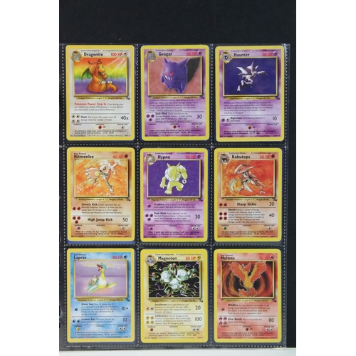 1568 - Pokémon Trading Cards - Complete Wizards Of The Coast Pokemon Fossil Set with 4 x first editions (1s... 