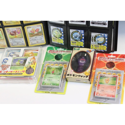 1572 - Pokémon Trading Cards - Collection of pokemon cards featuring Japanese & English cards spanning in a... 