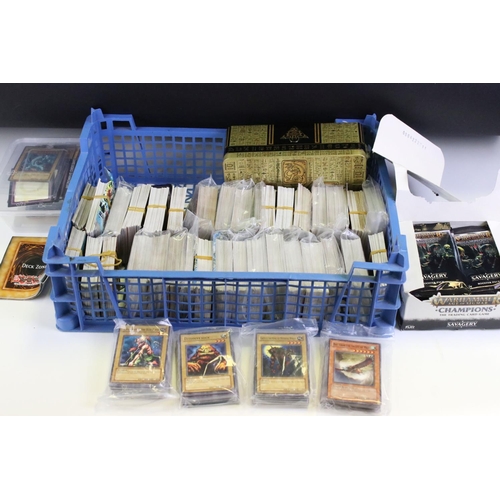 1577 - Yu-Gi-Oh! Trading Cards - Large Collection of Yu Gi Oh cards along with empty packs & tin plus a War... 