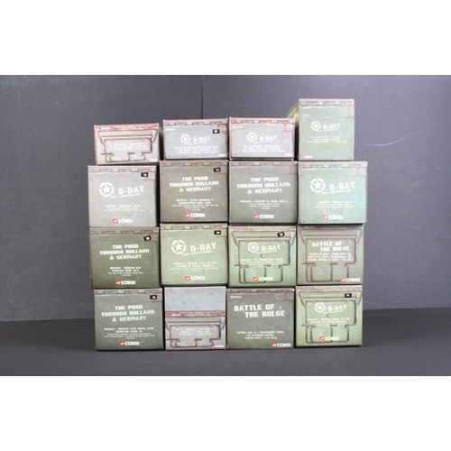 1037 - 16 Boxed 1/50 Corgi military diecast models to include 10 x D Day 60th Anniversary, 2 x Battle of th... 