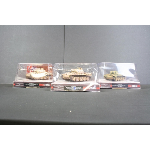 1041 - 10 Boxed Corgi 1/50 WWII Legends The Fall of Germany diecast models to include CC60607 Cruiser Tank ... 