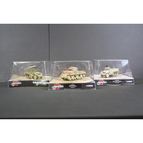 1044 - Nine boxed Corgi 1/50 & 1/72 Legends military diecast models to include 3 x Battle of the Bulge, 3 x... 