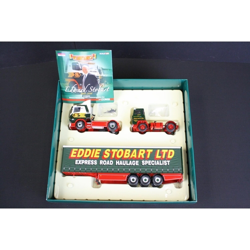 1048 - Two Boxed Corgi Eddie Stobart 1:50 scale ltd edn diecast multi-model set to include CC99155 ' Scania... 