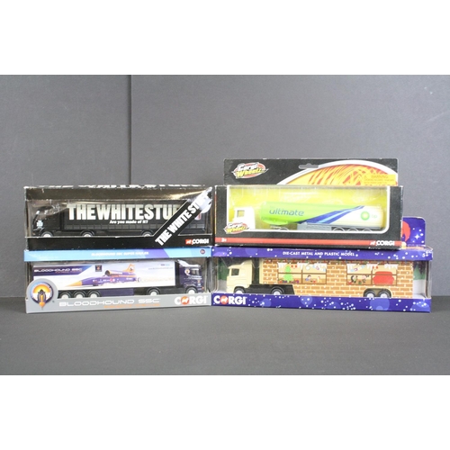 1050 - 22 Boxed Corgi diecast model trucks to include 59539 ERF Curtainside - R.G Bassett & Sons Ltd, 59559... 