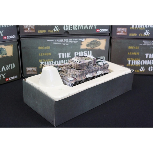 1054 - Six Boxed Corgi WWII ' The Push Through Holland & Germany ' 1:50 diecast models to include CC60008, ... 