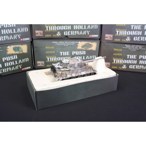 1054 - Six Boxed Corgi WWII ' The Push Through Holland & Germany ' 1:50 diecast models to include CC60008, ... 