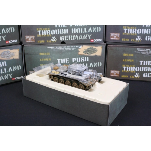 1054 - Six Boxed Corgi WWII ' The Push Through Holland & Germany ' 1:50 diecast models to include CC60008, ... 