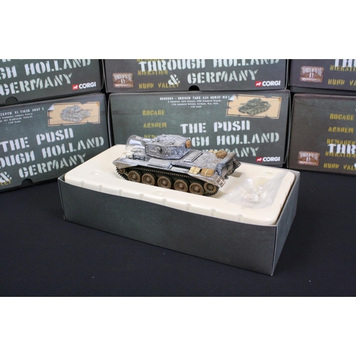 1054 - Six Boxed Corgi WWII ' The Push Through Holland & Germany ' 1:50 diecast models to include CC60008, ... 