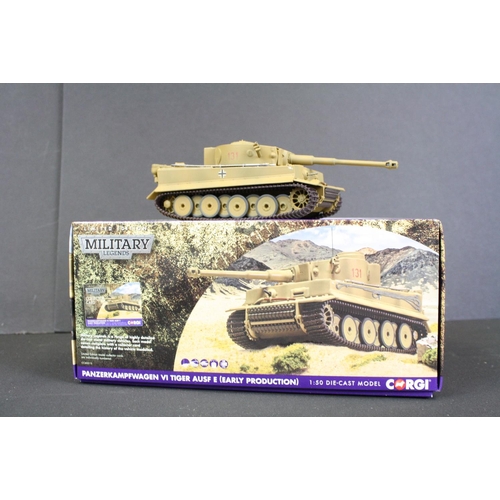 1065 - Five Boxed Corgi military-related diecast models, 1:50 scale or similar, to include The Aviation Arc... 