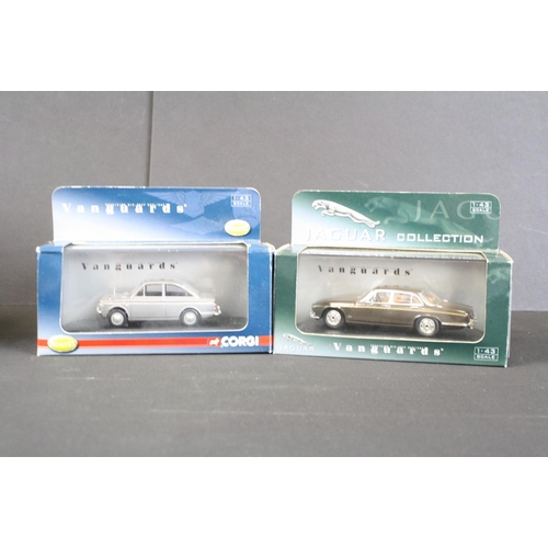 1070 - 20 Boxed Vanguards diecast models, mostly 1:43 scale, to include VA08605 Jaguar, VA04006 Rootes, VA1... 