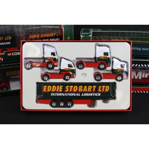 1073 - 26 Boxed Corgi Eddie Stobart diecast models to include CC12802 ltd edn 1:50 Scania T-Cab Bulk Tipper... 