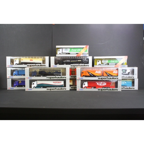 1074 - 25 Boxed Corgi Superhaulers diecast model trucks to include 59512, 59551, 59546, 59517, TY86615, etc... 