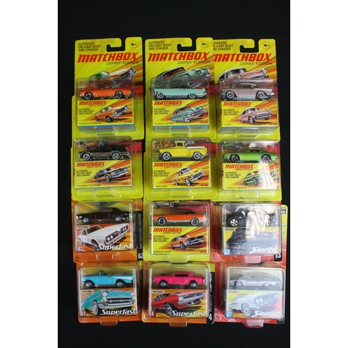 1137 - 31 Carded Matchbox diecast models featuring 6 x ltd edn Superfast 75 Series (27 1961 Dodge Dart Phoe... 