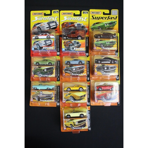 1137 - 31 Carded Matchbox diecast models featuring 6 x ltd edn Superfast 75 Series (27 1961 Dodge Dart Phoe... 