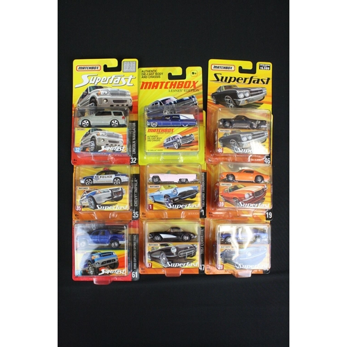 1137 - 31 Carded Matchbox diecast models featuring 6 x ltd edn Superfast 75 Series (27 1961 Dodge Dart Phoe... 