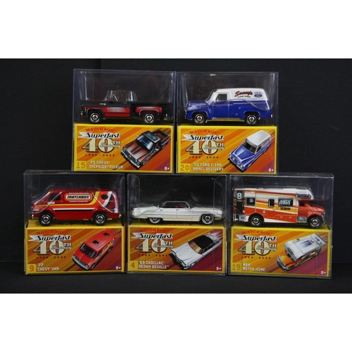 1137 - 31 Carded Matchbox diecast models featuring 6 x ltd edn Superfast 75 Series (27 1961 Dodge Dart Phoe... 