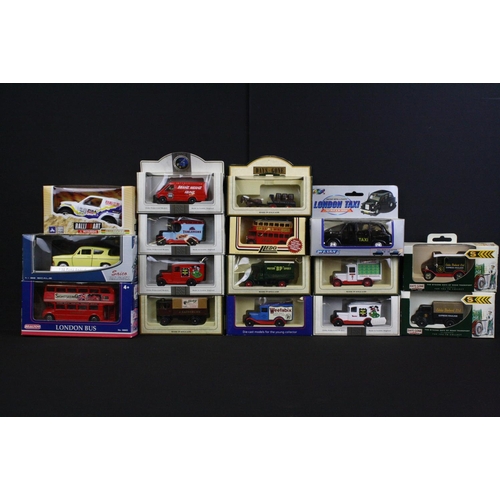 1142 - Around 60 boxed diecast models to include Corgi, Lledo, Kentoys, Saico, Realtoy, Vitesse, etc, featu... 