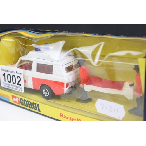 1002 - Four boxed Corgi emergency service diecast model sets to include 405 Chevrolet Superior 61 Ambulance... 