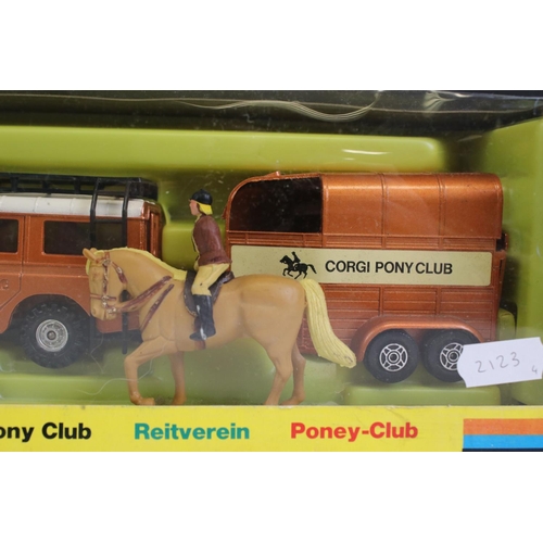 1003 - Four boxed Corgi horse & pony related diecast model sets to include 29 Pony Club, 47 Pony Club, 1105... 